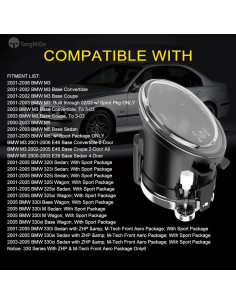 Lámparas Antiniebla TangMiGe para BMW 2000-2006, 1 Par, 55W 2