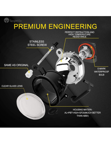 Lámparas Antiniebla TangMiGe para BMW 2000-2006, 1 Par, 55W