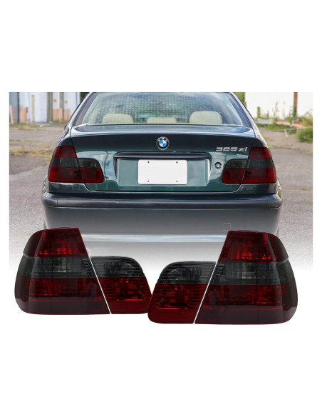 Luces Traseras Euro DEPO para BMW E46 2002-2005 - Rojo/Ahumado