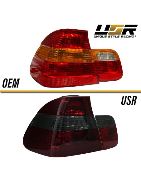 Luces Traseras Euro DEPO para BMW E46 2002-2005 - Rojo/Ahumado