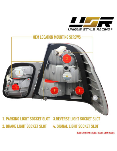 Luces Traseras Euro DEPO para BMW E46 2002-2005 - Rojo/Ahumado