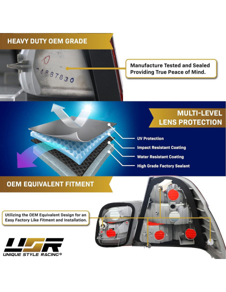 Luces Traseras Euro DEPO para BMW E46 2002-2005 - Rojo/Ahumado