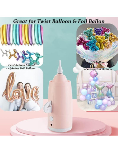 Bomba de globo eléctrica AJU JIAJIA HF-628 con 10 globos