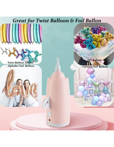 Bomba de globo eléctrica AJU JIAJIA HF-628 con 10 globos