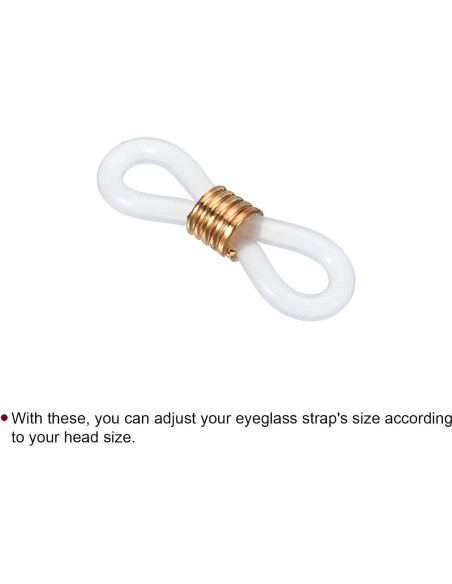 Conector de Cadena para Gafas PATIKIL Silicona Rosa Dorado