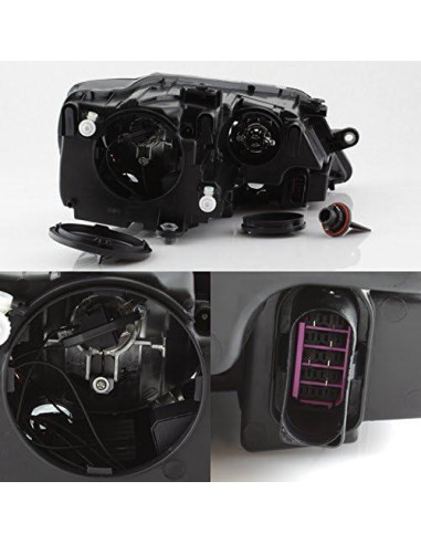 Faro Izquierdo AKKON para VW Jetta 2011-2018 Cromo Halógeno