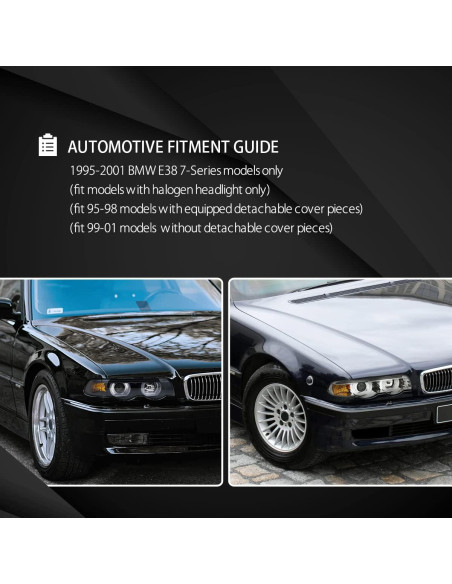 Faros Proyector LED Doble Halo Autozensation BMW E38 1995-2001