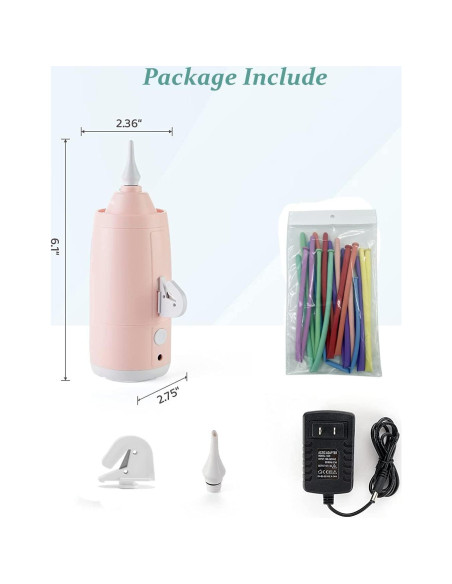 Bomba de globo eléctrica AJU JIAJIA HF-628 con 10 globos