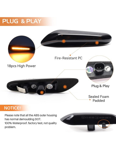 Luces de Marcador Lateral LED Secuencial FetonAuto BMW E60 E90 E92 E93