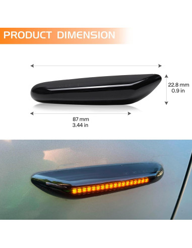 Luces de Marcador Lateral LED Secuencial FetonAuto BMW E60 E90 E92 E93