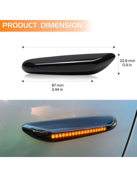 Luces de Marcador Lateral LED Secuencial FetonAuto BMW E60 E90 E92 E93