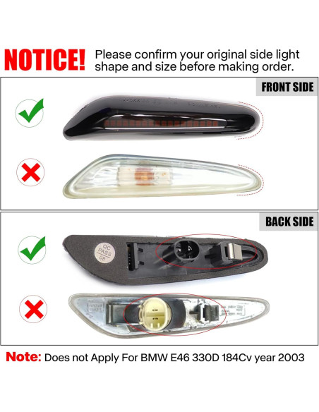 Luces de Marcador Lateral LED Secuencial FetonAuto BMW E60 E90 E92 E93