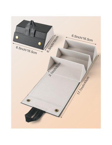 Estuche Plegable para Gafas de Sol - Negro - 3 Ranuras