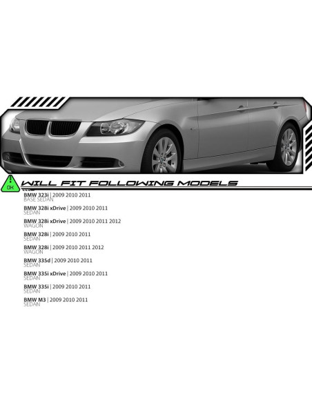 Faros Halógenos EPIC LIGHTING para BMW 09-11 323i 328i 335i M3