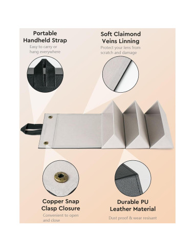 Estuche Plegable para Gafas de Sol - Negro - 3 Ranuras