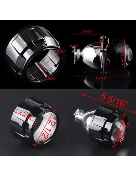 Proyector de Faro Bi-Xenón 2.5" AutoXcessori LHD Haz Alto/Bajo