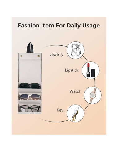 Estuche Plegable para Gafas de Sol - Negro - 3 Ranuras