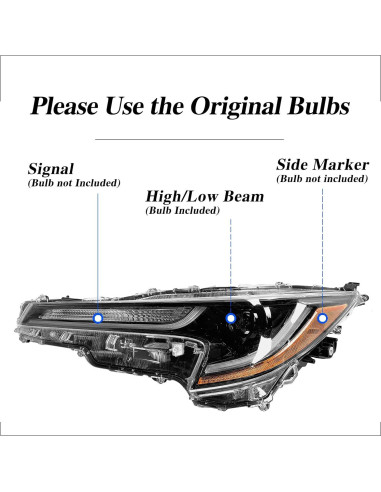 Faro LED Izquierdo para Toyota Corolla L/LE 2020-2022