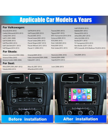 Estéreo de Coche Android 14 YCBB 7" 4GB/64GB CarPlay/Android Auto