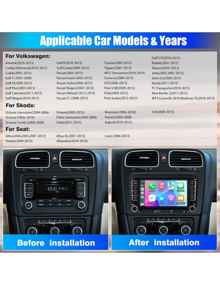 Estéreo de Coche Android 14 YCBB 7" 4GB/64GB CarPlay/Android Auto