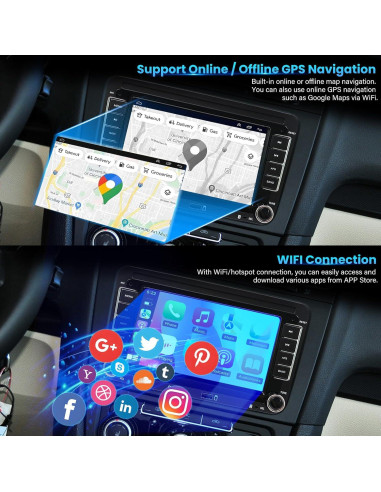 Estéreo de Coche Android 14 YCBB 7" 4GB/64GB CarPlay/Android Auto