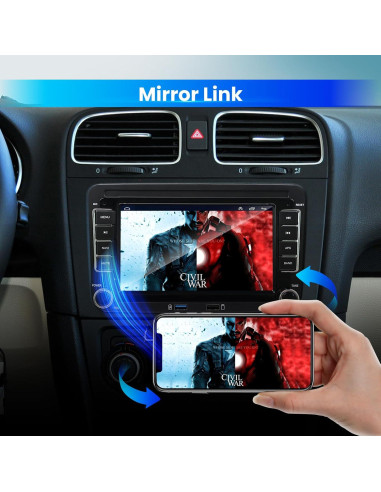 Estéreo de Coche Android 14 YCBB 7" 4GB/64GB CarPlay/Android Auto