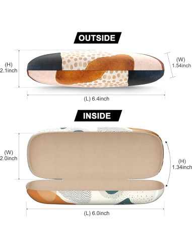 Estuche Duro para Gafas Unisex - 3 Piezas Boho Floral