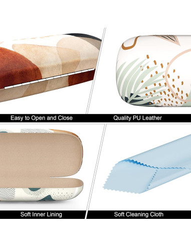 Estuche Duro para Gafas Unisex - 3 Piezas Boho Floral