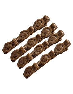 Diademas de Terciopelo Trenzadas KINGWEDDING 4 Pcs Marrón