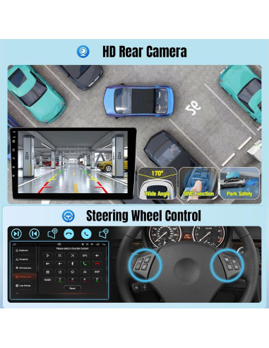 Estéreo de Coche Leadfan para BMW 3 E90 E91 E92 E93 2005-2011, Pantalla 9" con Carplay y Android Auto