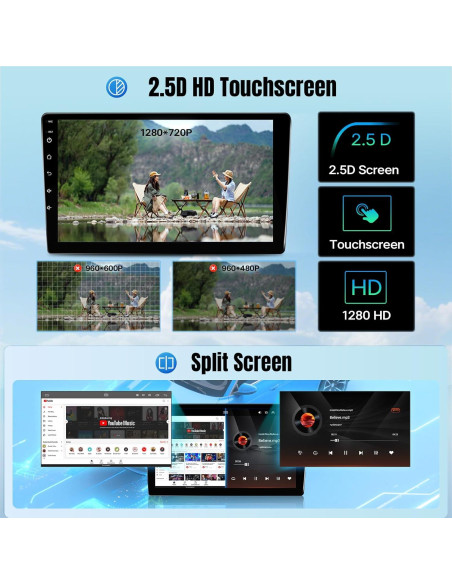 Estéreo de Coche Leadfan para BMW 3 E90 E91 E92 E93 2005-2011, Pantalla 9" con Carplay y Android Auto