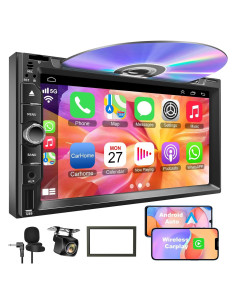 Estéreo de coche Inexaccessories Doble Din 7" Bluetooth CarPlay