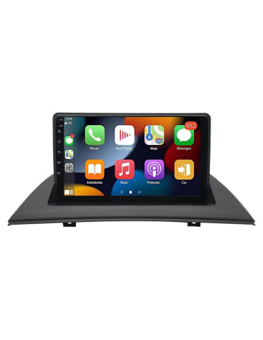 Estéreo de Coche Double Din Laueily para BMW X3 E83 2004-2012, Pantalla Táctil 9" GPS, CarPlay, Android Auto, Bluetooth