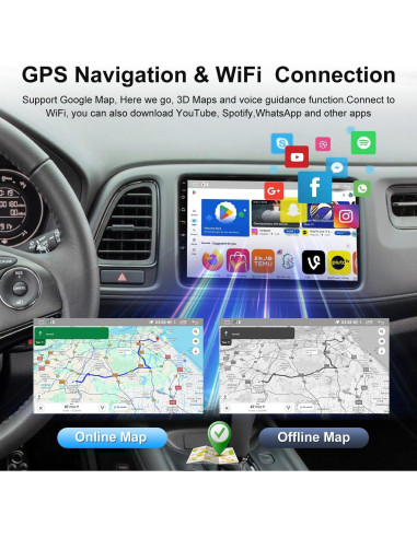 Estéreo de Coche Double Din Laueily para BMW X3 E83 2004-2012, Pantalla Táctil 9" GPS, CarPlay, Android Auto, Bluetooth