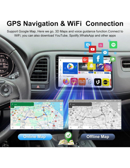 Estéreo de Coche Double Din Laueily para BMW X3 E83 2004-2012, Pantalla Táctil 9" GPS, CarPlay, Android Auto, Bluetooth