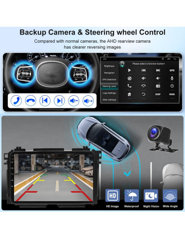 Estéreo de Coche Double Din Laueily para BMW X3 E83 2004-2012, Pantalla Táctil 9" GPS, CarPlay, Android Auto, Bluetooth