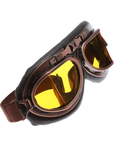 Gafas de Motocicleta MUXSAM Vintage UV400 Amarillo