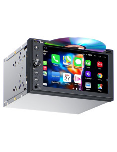 Estéreo de coche Double Din Inexaccessories 7" Bluetooth CD/DVD