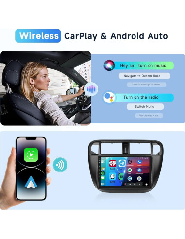 Estéreo Android 13 para Honda Civic 1996-2001 9" CarPlay