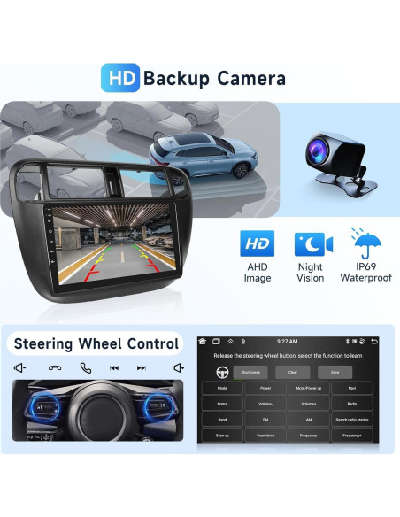 Estéreo Android 13 para Honda Civic 1996-2001 9" CarPlay
