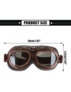 Gafas de Motocicleta MUXSAM Vintage a Prueba de Viento 2