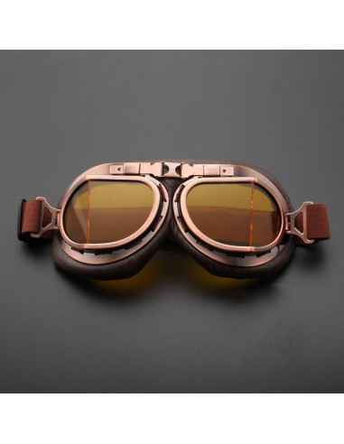 Gafas de Motocicleta MUXSAM Vintage UV400 Amarillo