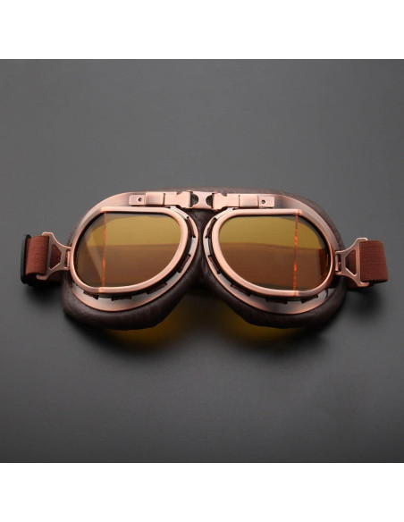 Gafas de Motocicleta MUXSAM Vintage UV400 Amarillo