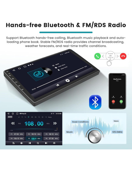 Radio Estéreo Roinvou para Suzuki Swift 2005-2010 con Carplay