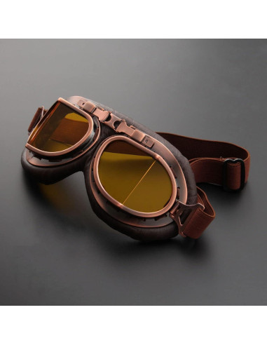 Gafas de Motocicleta MUXSAM Vintage UV400 Amarillo
