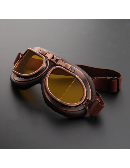 Gafas de Motocicleta MUXSAM Vintage UV400 Amarillo