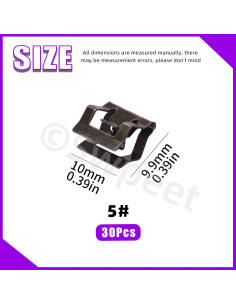Kit 30 Clips U de Metal 10mm Swpeet para Panel de Auto 2