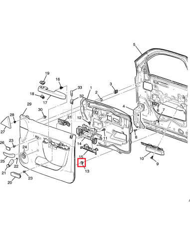 10 Sujetadores Clips de Panel de Puerta Rexka para GM y Ford