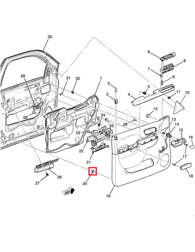 10 Sujetadores Clips de Panel de Puerta Rexka para GM y Ford