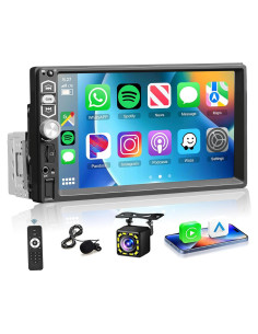 Estéreo de Coche Podofo 7" Carplay Android Auto Bluetooth